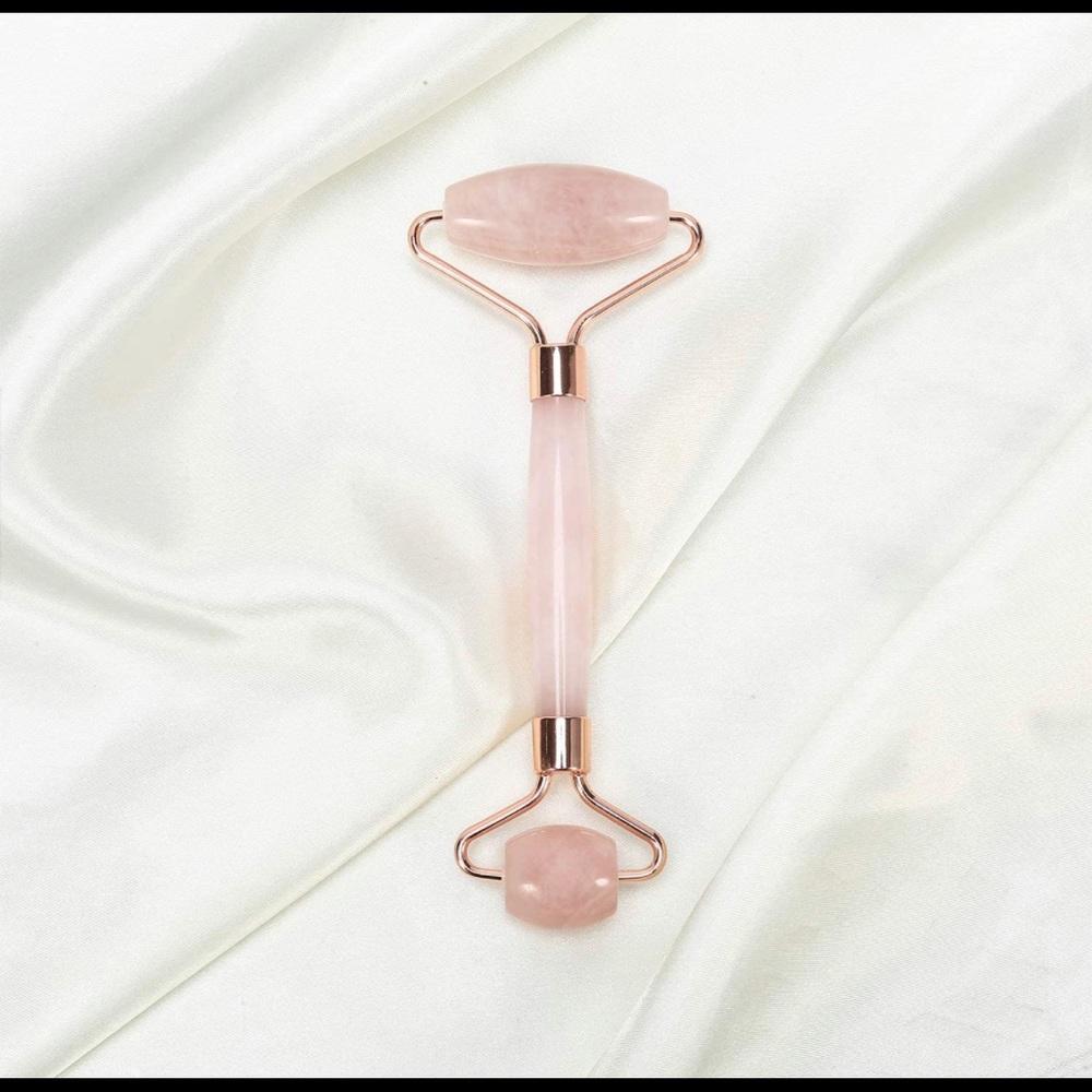 C Crystal Lemon 100% Jade Roller Rose Quartz Tint